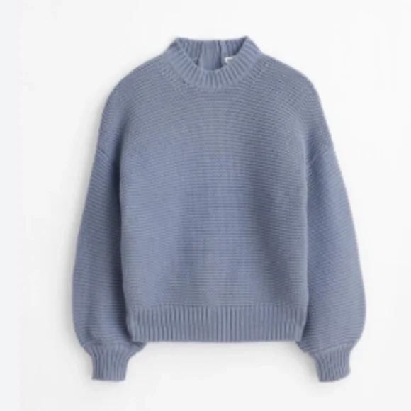 Alex Mill Button Back Sweater in Slate Blue/Gray Size Small - Picture 1 of 4